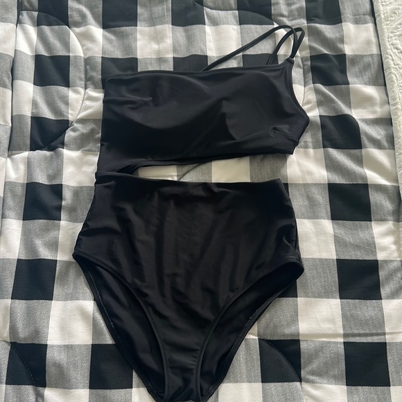 aerie Other - Aerie Cut-out One Shoulder Swimsuit